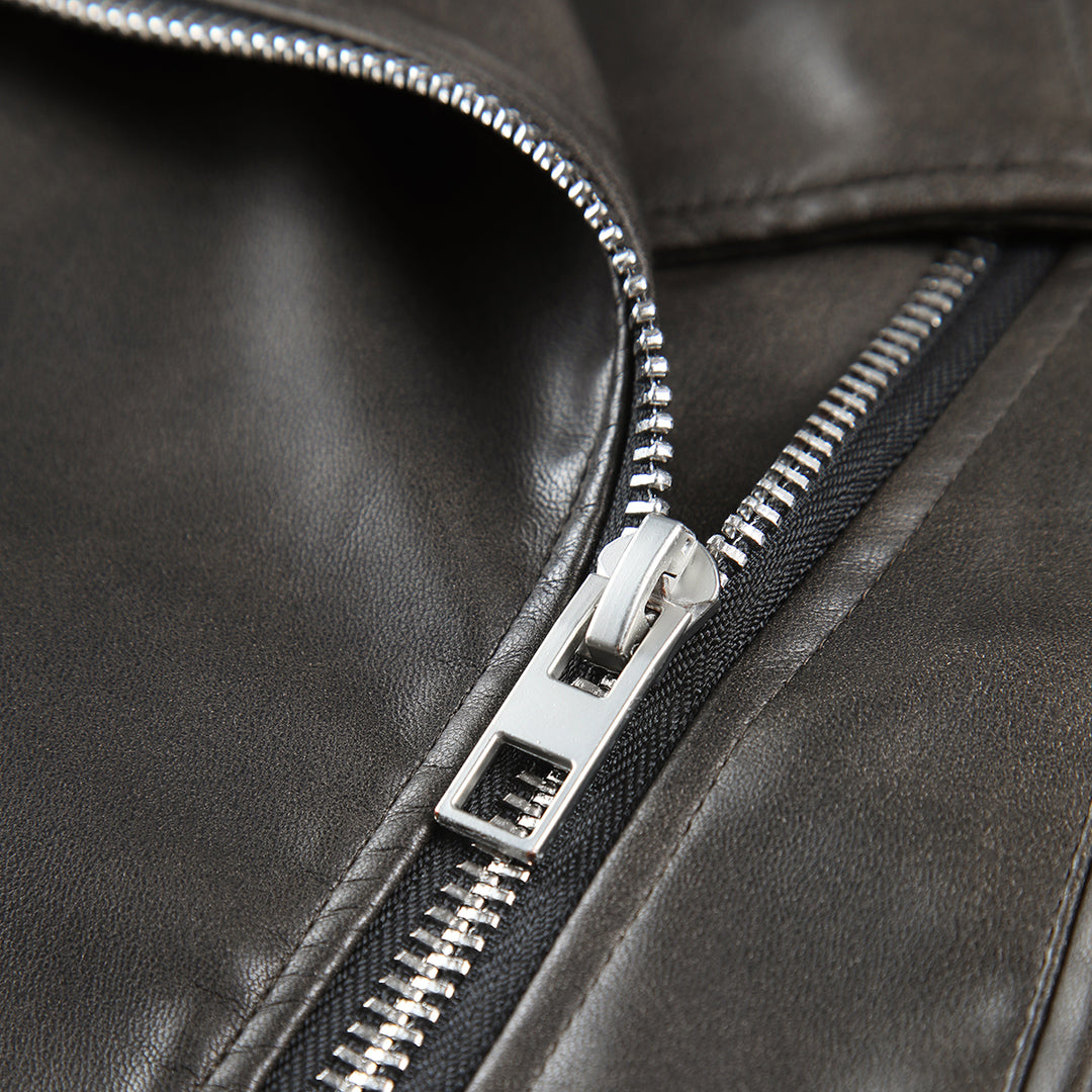 Moreno Vintage Leather Biker Jacket