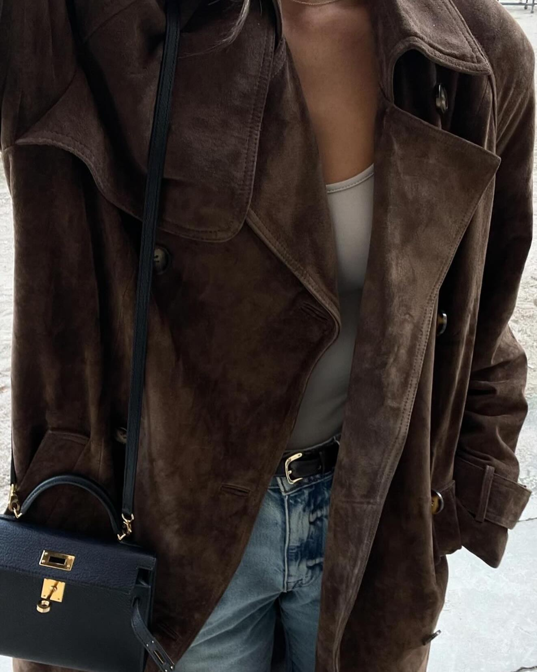 Banbury Suede Trench Coat