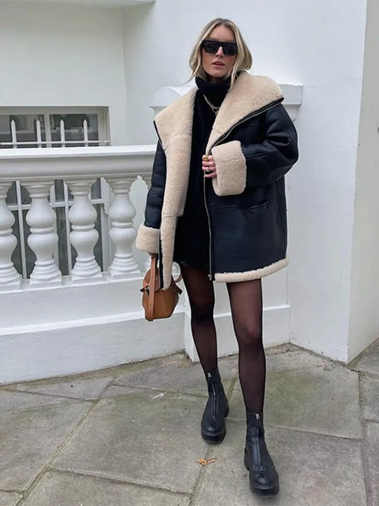 Hartford Oversized Shearling Jacket