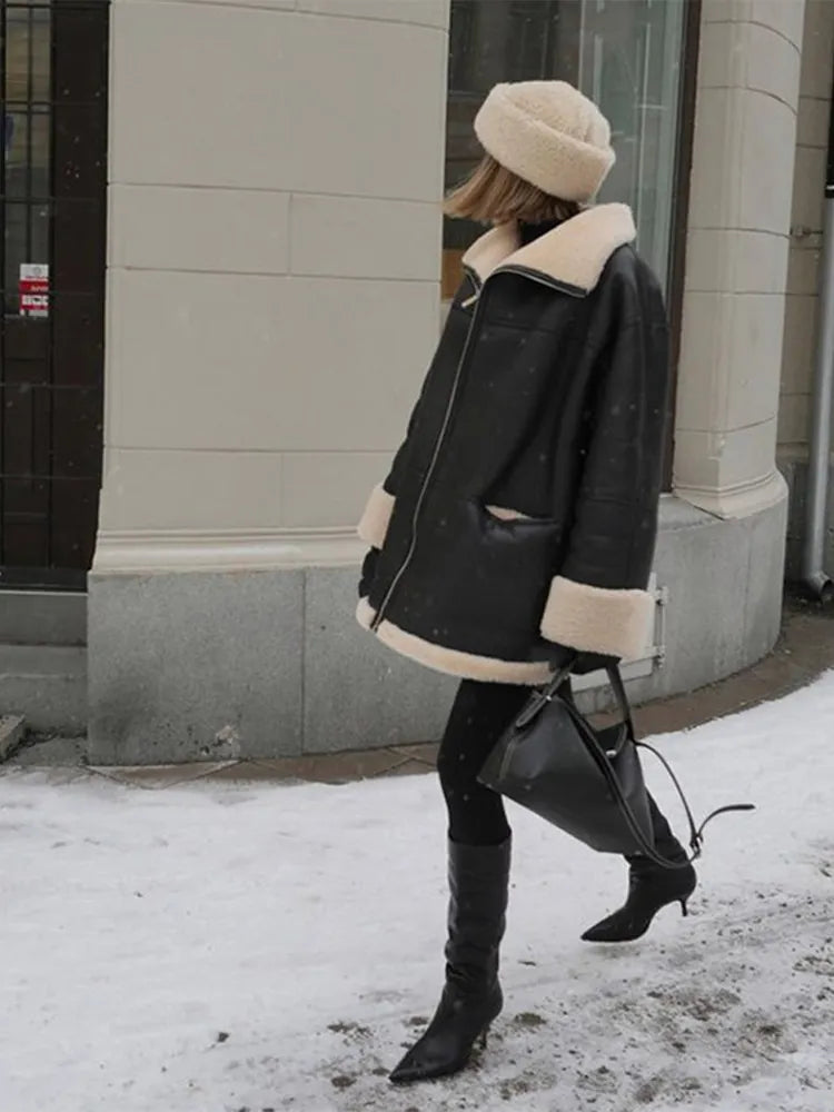 Hartford Oversized Shearling Jacket