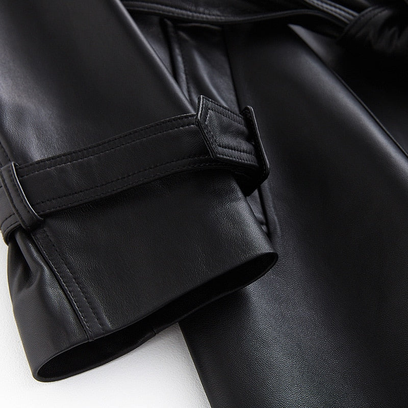 Vintage Leather Trench Coat